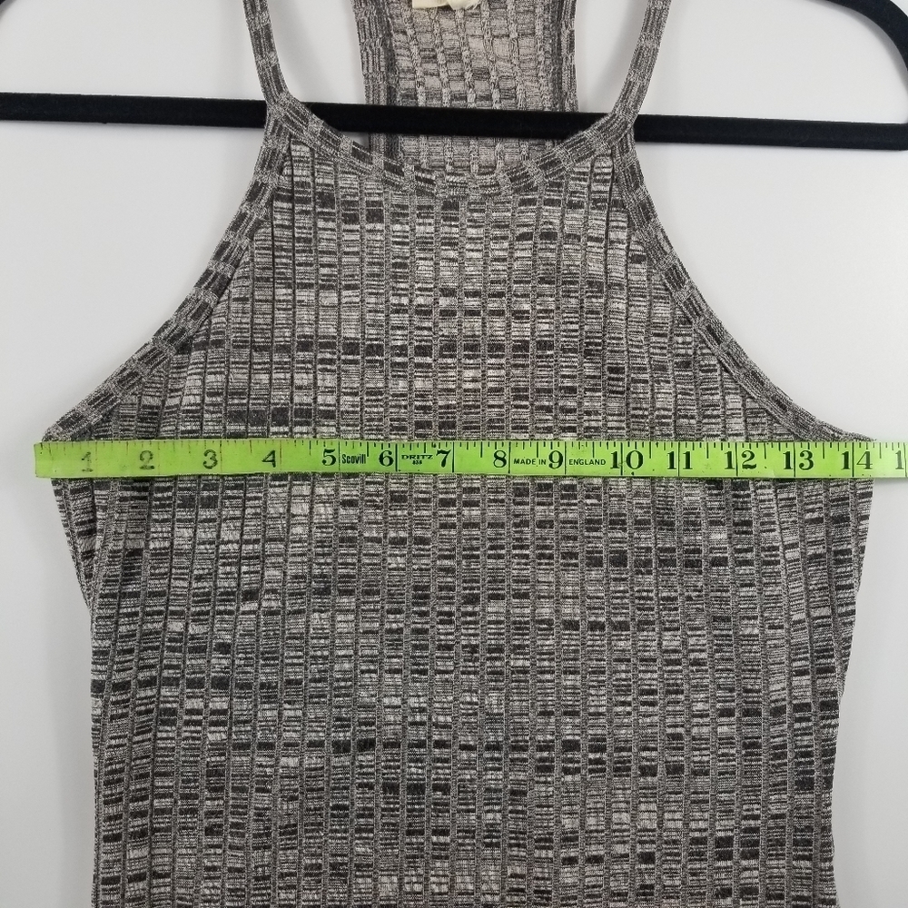 Silence + Noise Ribbed Bodycon Dress in Grey, M - Picture 5 of 10
